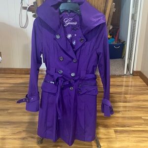 Guess purple rain/trench coat